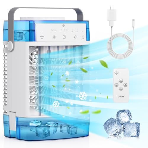 β¨ Compact 5-in-1 Air Cooler βοΈπ¨ β Ice Tray & LED Magic π