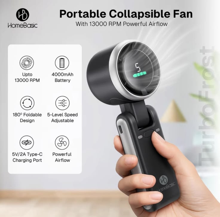 🍃 AirGlow Hand Fan – Stylish, Adjustable & Super Portable ❄️🌈Adjustable & Lightweight 🍃