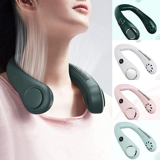 ✨ CoolBreeze Neck Fan ❄️🌬️ | Wearable Cooling Luxury 🌟 Beat the Heat in Style 💼💎