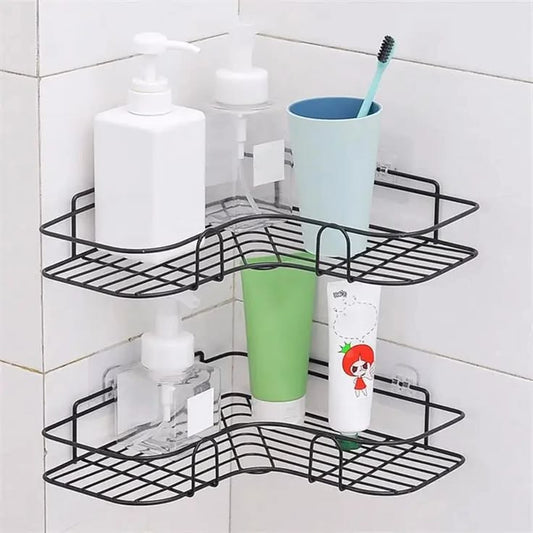 🌟🏠✨ CozyNest™ Adhesive Corner Shelf 🖤🍃 💎 Cozy Home • Smart Space • Effortless Style 🤍✨