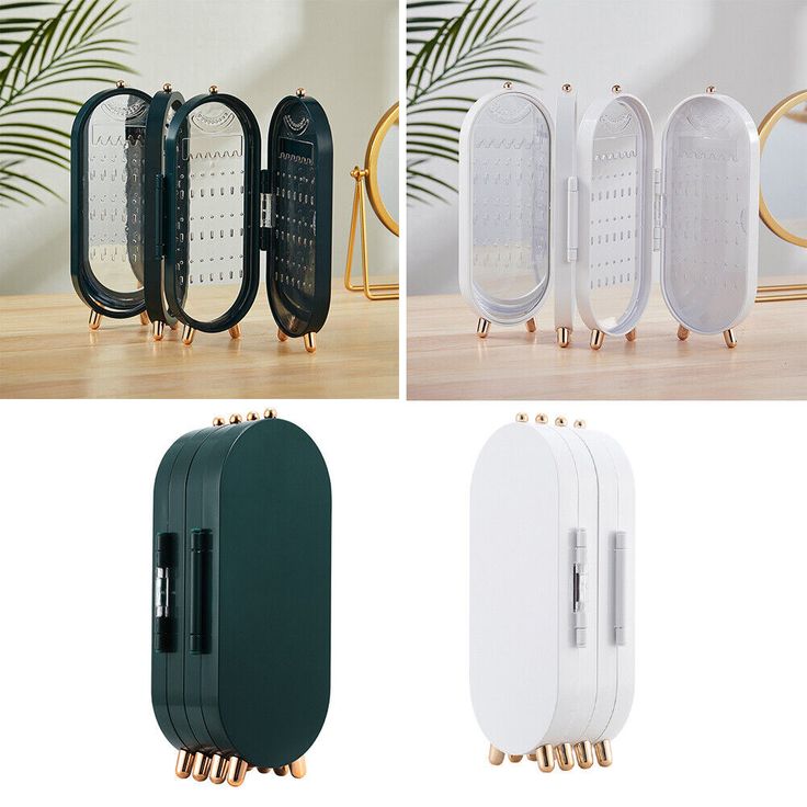 🌟✨ Elegant Foldable Jewelry Organizer with Mirror 💎 | Luxe Travel & Home Storage