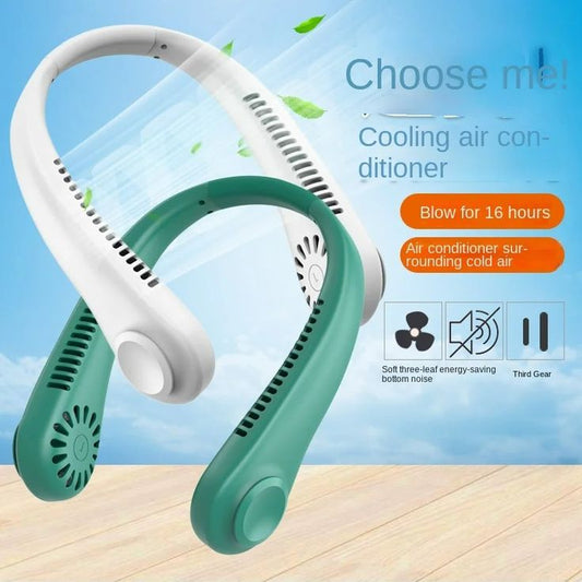 ✨ CoolBreeze Neck Fan ❄️🌬️ | Wearable Cooling Luxury 🌟 Beat the Heat in Style 💼💎