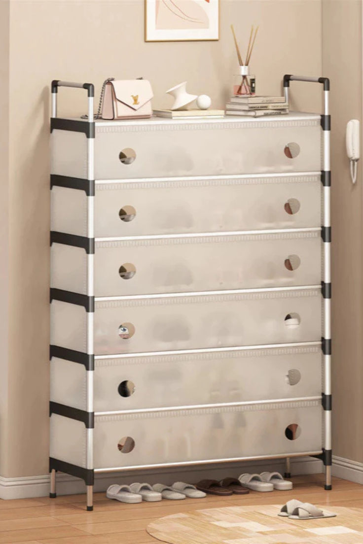 ✨Dustproof 6-Layer Shoe Rack – Sleek, Stylish & Trendy👟🧺✨