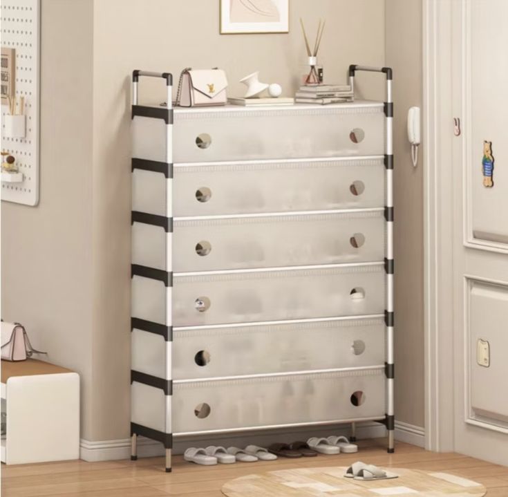 ✨Dustproof 6-Layer Shoe Rack – Sleek, Stylish & Trendy👟🧺✨