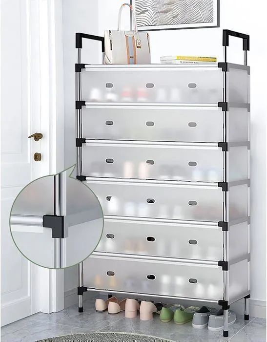 ✨Dustproof 6-Layer Shoe Rack – Sleek, Stylish & Trendy👟🧺✨