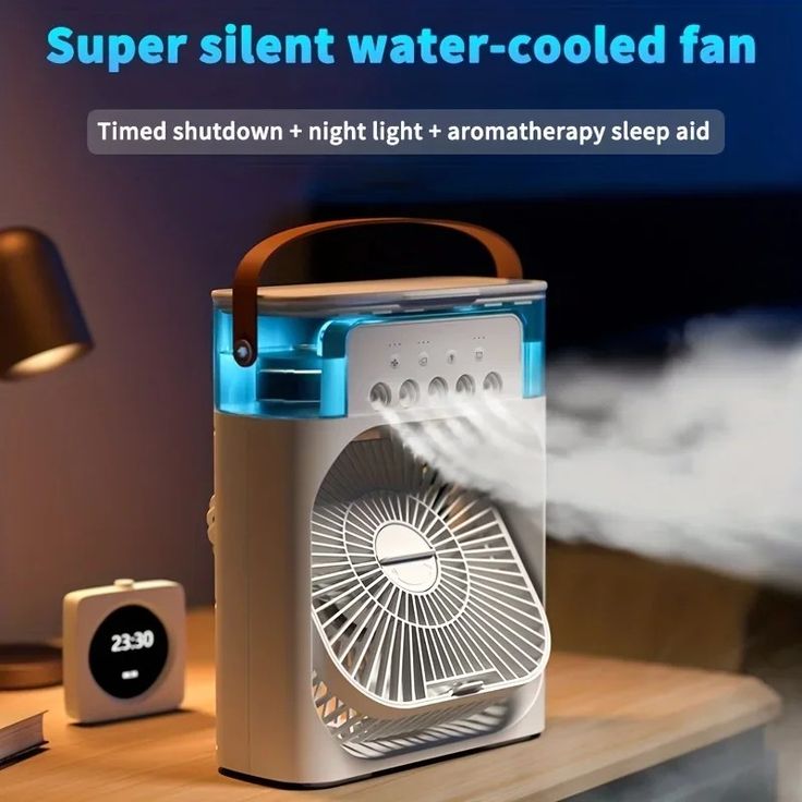 ✨ Compact 5-in-1 Air Cooler ❄️💨 – Ice Tray & LED Magic 🌟