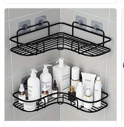 🌟🏠✨ CozyNest™ Adhesive Corner Shelf 🖤🍃 💎 Cozy Home • Smart Space • Effortless Style 🤍✨