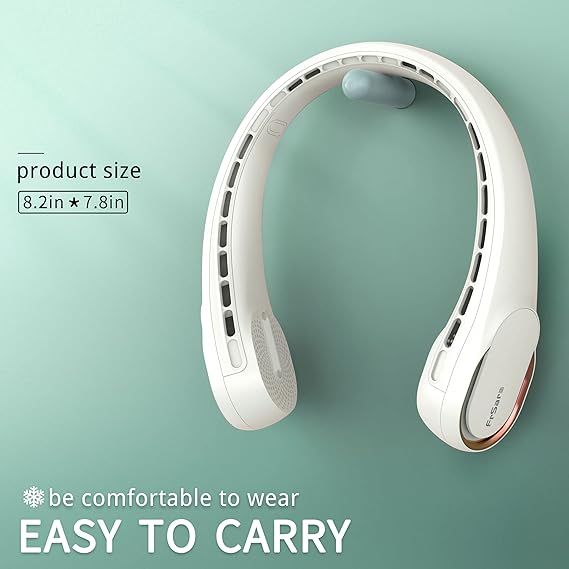 ✨ CoolBreeze Neck Fan ❄️🌬️ | Wearable Cooling Luxury 🌟 Beat the Heat in Style 💼💎